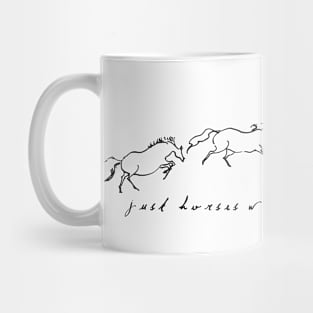 Horses with handwriting Mug